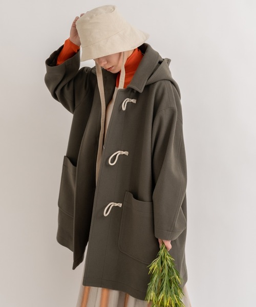 yuni（ユニ ）の「Wool/super100 midle length duffle コート