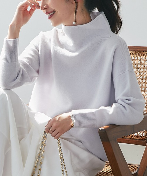 セール】【名品】ウール100ボトルネックニット（ニット/セーター）｜La