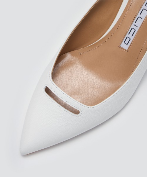 ANDREA アネッリ キャビア パンプス 4.5cm WHITE（パンプス）｜PELLICO