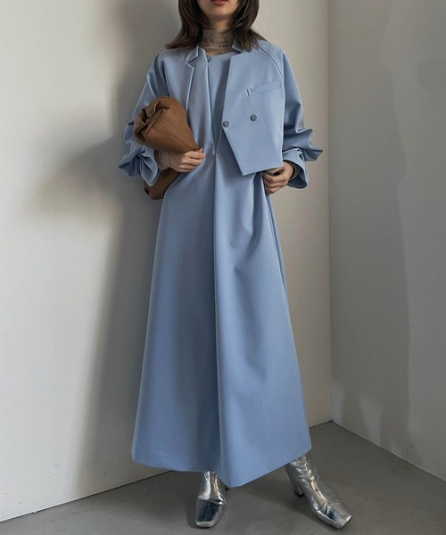Ameri（アメリ）の「OTONA SHORT JACKET SET UP DRESS（ワンピース