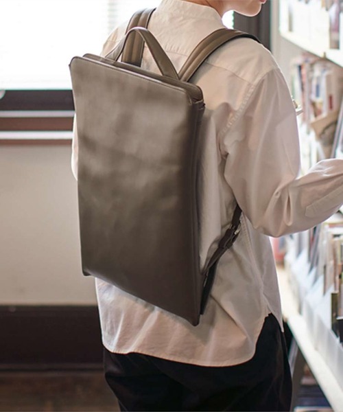 TRION トライオン レザー マチなしリュック バックパック ビジネス