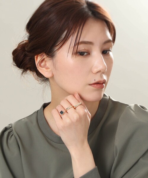 K10ロンドンブルートパーズ コーナーカット リング（リング