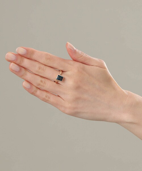 K10ロンドンブルートパーズ コーナーカット リング（リング