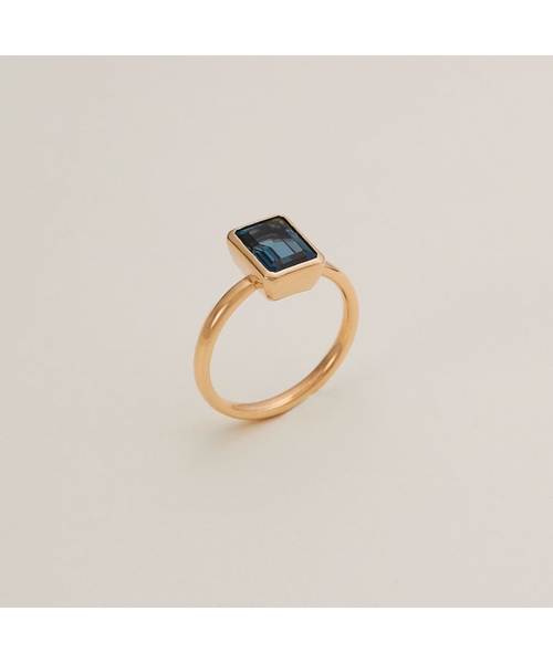 K10ロンドンブルートパーズ コーナーカット リング（リング
