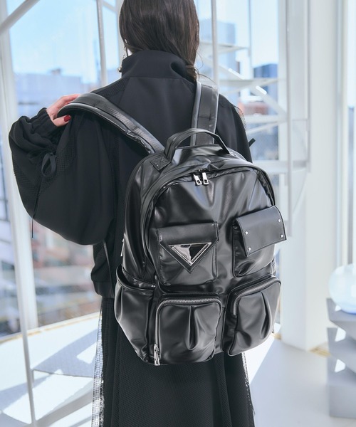 プレートポケットデザインリュック(HARE)（バックパック/リュック