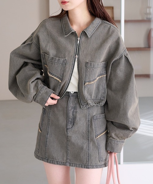 Kastane（カスタネ）の「【セットアップ対応】デニムダブルZIP