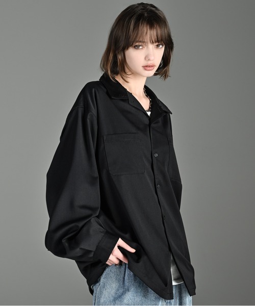 dolman sleeve open color shirt / ドルマンスリーブオープンカラー