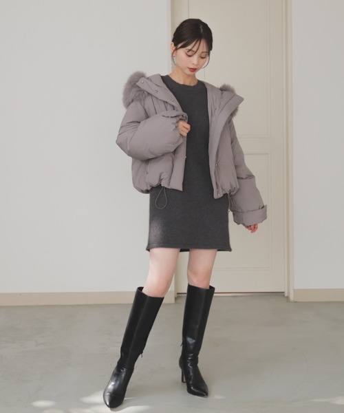 セール】【WEB限定カラーあり】西川フードファーショートダウン