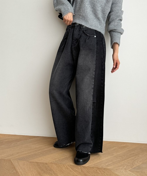 CANAL JEAN（キャナルジーン）の「diggity 切替カットオフデニムパンツ