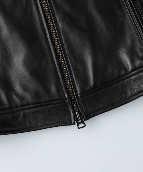 BACK NUMBER】リアルレザーシングルジャケット（ライダースジャケット