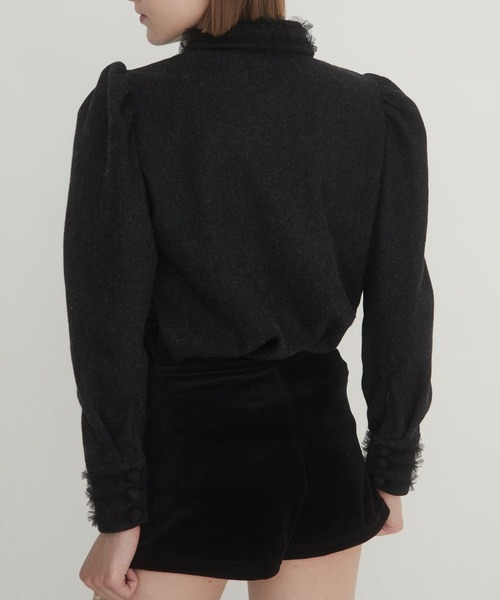 epine（エピヌ）の「EPINE PARIS tulle wool blouse（シャツ/ブラウス