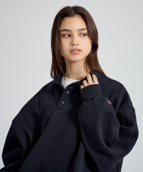 FLEECE LINING SWEAT POLO / 裏起毛スウェットポロ（スウェット