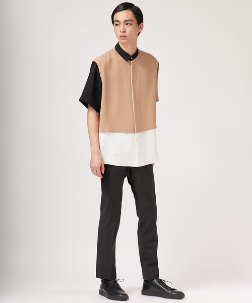 クルニ【CULLNI】LAYERED ASYMMETRY S/S SH