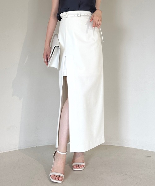 anuans（アニュアンス）の「レイヤードスリットスカート（スカート