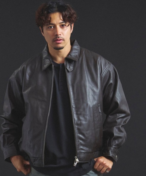 SKOOKUM.JE LAMB LEATHER ZIP JACKET（ライダースジャケット