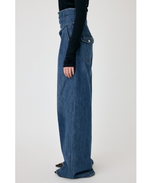MOUSSY（マウジー）の「CORSET DESIGN BAGGY（デニムパンツ）」 - WEAR