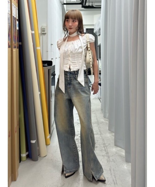 SLY（スライ）の「LAYERED STRAIGHT PT-C レイヤード ストレート