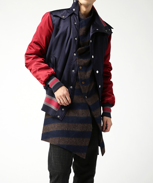 ヴィヴィアンウエストウッドマン ブルゾン オーブ刺繍 変形 アシメ