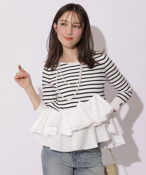 Apuweiser-riche（アプワイザーリッシェ）の「裾ひらりんリブニット