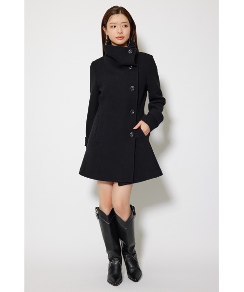 セール】25オーバーネックシンデレララインミニコート 秋服 冬服