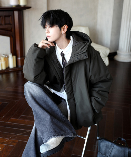 セール】【neos】ルーズシルエット ポリピーチ 防風 撥水加工 中綿