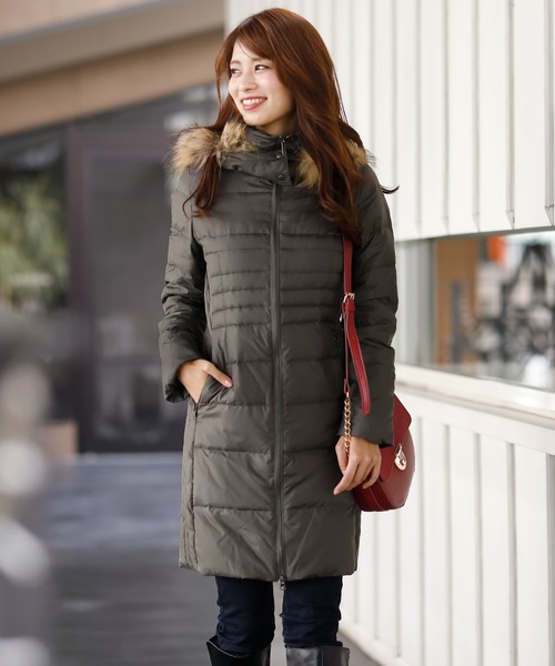 ラクーンファースリムダウンコート結婚式対応（ダウンジャケット