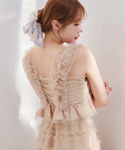 セール】【tulle collection】バックレースアップビスチェ
