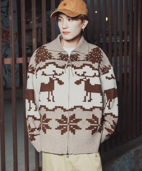 ノルディック柄 カウチンニット セーター（ニット/セーター