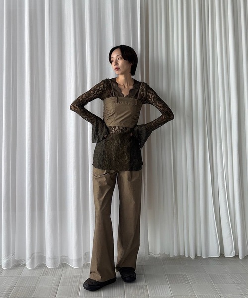 COMBINATION LACE TOP（Tシャツ/カットソー）｜Ameri（アメリ）の