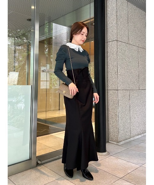 SNIDEL（スナイデル）の「Sustainableエンブロイダリーカラーニット