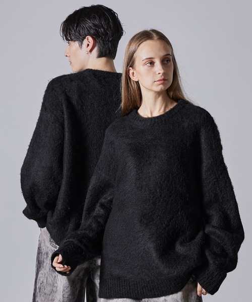 CLEL】Mohair Blend Shaggy Design Knit/モヘアブレンド シャギー