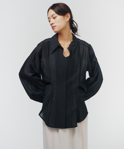SHEER VOLUME SLEEVE SHIRT / シアーボリュームスリーブシャツ（シャツ