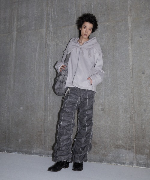 GRANCY（グランシー）の「【GRANCY】Knit Layered Design Zip Hoodie