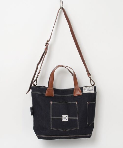 レザートリム インディゴ デニム トート（トートバッグ）｜RRL（ダブル