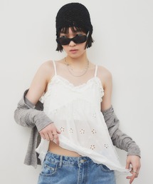 キャミソール（ホワイト/白色系・刺繍）ファッション通販 - ZOZOTOWN