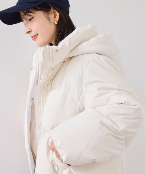 セール】【アウター総選挙3位】フード取り外し可能軽量ダウンブルゾン