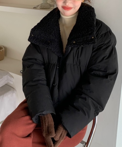 DIAVEL（ディアベル）の「リバーシブルショート丈ブルゾン ボア/無地