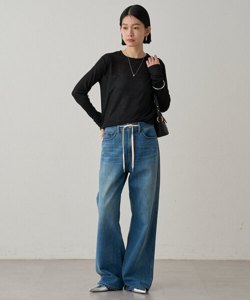 LOUNGEDRESS（ラウンジドレス）の「ドロストデニムパンツ（デニム