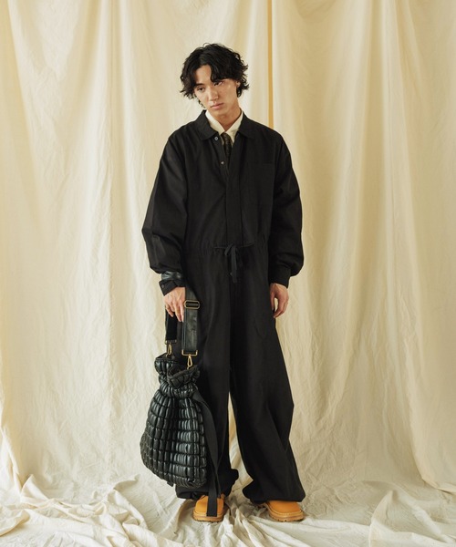 セール】ジップアップ 5ポケット ミリタリージャンプスーツ（つなぎ