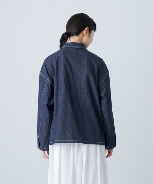 かぐれ（カグレ）の「デニムプルオーバーシャツ（シャツ/ブラウス