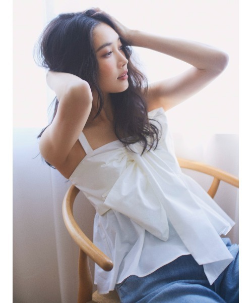 FRAY I.D（フレイアイディー）の「ペプラムリボントップス