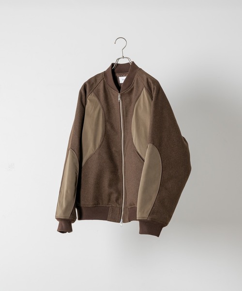 soerte（ソエルテ）の「WOOL BLEND SWITCHING BLOUSON/ウールブレンド