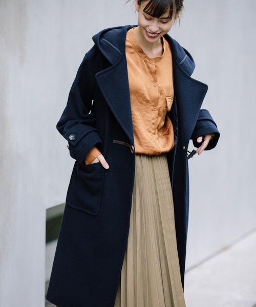 Munich（ミューニック）の「ブラッシュウールメルトンダッフルコート