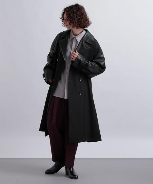 HARE（ハレ）の「フェイクレザーキリカエトレンチ(HARE)（トレンチ