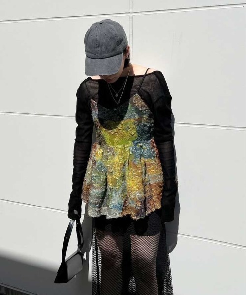 MEDI RACHEL FLUFFY ART CAMISOLE（キャミソール）｜Ameri（アメリ）の