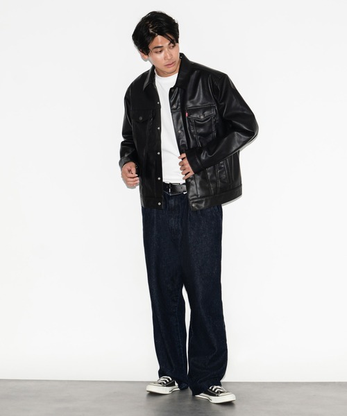 セール】Levi's/リーバイス JAPAN LIMITED LEATHER TRUCKER JACKET