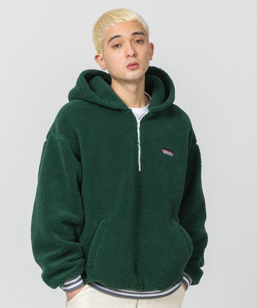 XLARGE（エクストララージ）の「HALF ZIP BOA HOODIE（ブルゾン）」 - WEAR