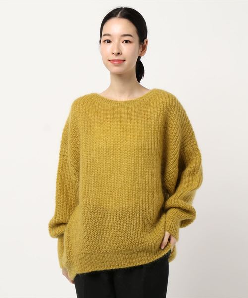 セール】モヘヤ混ボートネックワイドプルオーバー◇（ニット/セーター