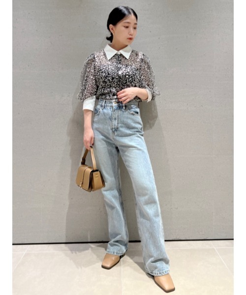 LILY BROWN（リリーブラウン）の「オーガニックフレアデニムパンツ