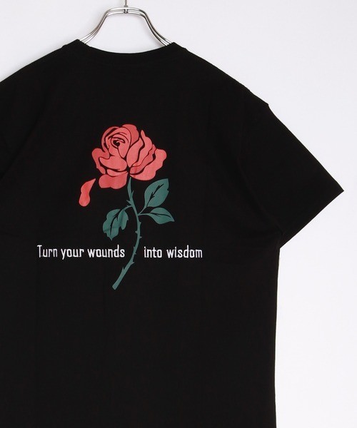 WESTSEA（ウエストシー）の「バラ刺繍プリント 半袖Tシャツ（Tシャツ